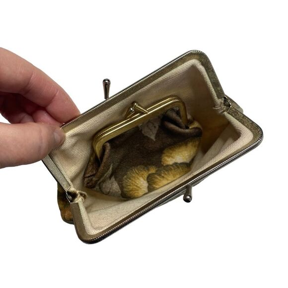 Pair of Vintage Nesting Kiss Clasp Felt Coin Purses Cosmetic Bags - Picture 11 of 12